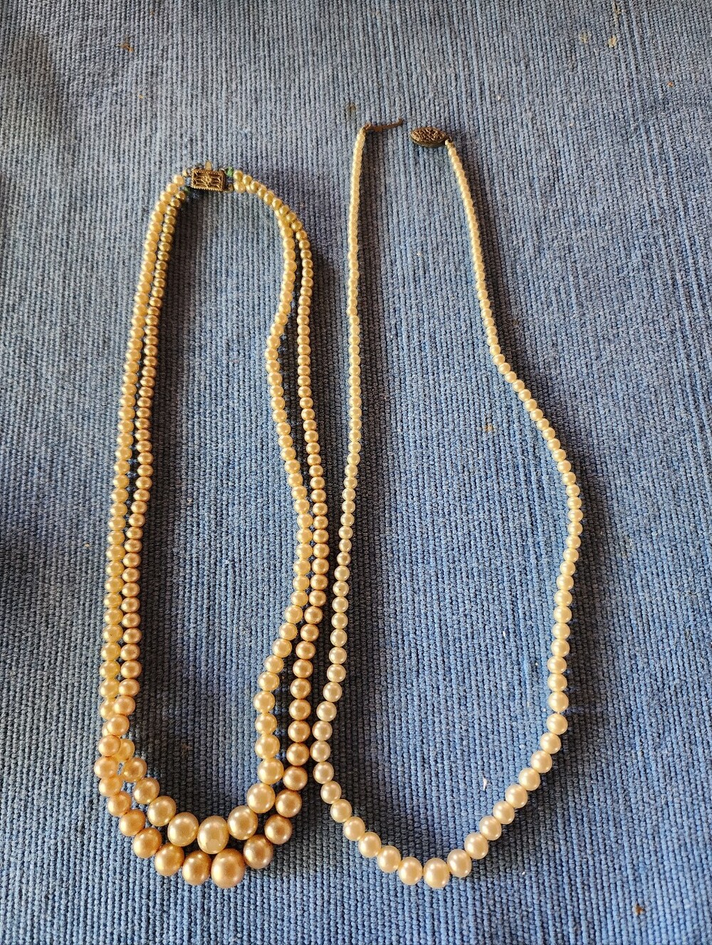 Vintage Set Of Pearl Necklaces.